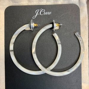 Lucite Hoop Earrings by J. Crew